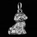 Colgante de plata de ley bichon-frise-plata